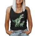 Tyrannosaurus Rex T-Rex Dino Papa Mama Und Kind Männertag Tank Top Frauen