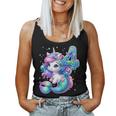 Unicorn Mermaid 4Th Birthday 4 Year Old Party Girls Outfit Women Tank Top