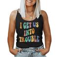 I Get Us Into Out Of Trouble Set Matching Couples Men Women Tank Top