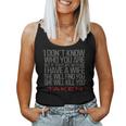 Valentines Day Flirt And My Wife Will Kill You Women Tank Top