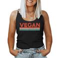 Vegan Retro Writing Lines Plant Based Women Tank Top