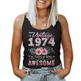 Vintage 1974 Floral 50 Years Old 50Th Birthday Party Costume Women Tank Top