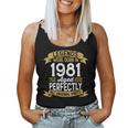 Vintage 1981 Birthday Legends Were Born In 1981 Women Tank Top