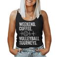 Vintage Weekend Coffee And Volleyball Moms Apparel Women Tank Top