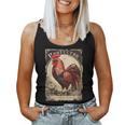 Vintage Gockel Elegant Rooster Bird Chicken Farmer Rooster Women Tank Top