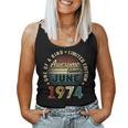 Vintage June 1974 Retro 50 Years Old 50Th Birthday Men Women Tank Top Vintage June 1974 Retro 50 Years Old 50Th Birthday Men Women Tank Top