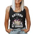 Wine And Cat Grandpa Retirement Gnome For Retired Dad Women Tank Top