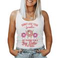 Big Sister Of Twins Baby Announcement Twin Girls Baby Reveal Women Tank Top
