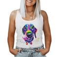 Colorful Dachshund Daxie Dog Dad Mom Boy Girl Women Tank Top
