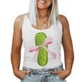 Coquette Bows With Pickle Cute Coquette Girl Pickle Lover Women Tank Top