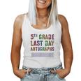 Cute 5Th Grade Last Day Autographs Signing Yearbook Sign My Women Tank Top