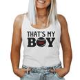 Damen Das Ist Mein Sohn Baseball Stolzer Ballsport Mama Papa Mit-Ausschnitt Tank Top Frauen