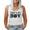 Damen Das Ist Mein Sohn Basketball Stolzer Ballsport Mama Papa Mit-Ausschnitt Tank Top Frauen