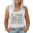 Diy Eighth Grade Autographs 2024 Last Day Signature Women Tank Top