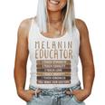 Dope Melanin Teacher Black Teacher Bhm Dope Black Educators Women Tank Top