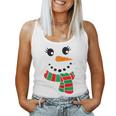 Eyelashes Christmas Outfit Snowman Face Costume Girls Womens Women Tank Top