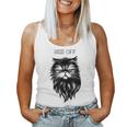 Fiss Off Lustiges Süßes Katzen-Wortspiel Punny Meow Cat Lover Papa Mama Tank Top Frauen