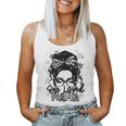 One Loved Mama Quote Mom Messy Bun Cute Women Tank Top