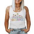 Grandma Flowers Groovy Retro Hippie Wildflower Mother's Day Women Tank Top