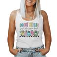 Groovy Donut Stress Just Do Your Best Retro Teacher Test Day Women Tank Top