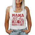 Groovy Mama Of A Heart Warrior Chd Awareness Heart Disease Women Tank Top