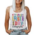 Last Day Autographs 4Th Grade Teachers Students 2023-2024 Women Tank Top