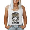 Leopard Messy Bun Bruh Formerly Known As Mom Women Tank Top