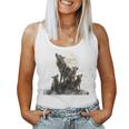 Mommy Wolf Howling At Moon Graphic Wolf Lovers Mother's Day Women Tank Top