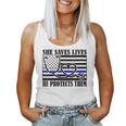 Nurses Thin Blue Line She Saves Lives He Protects Them Women Tank Top