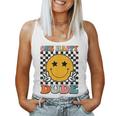 One Happy Dude Retro Groovy 1St Birthday Family Matching Women Tank Top