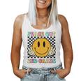 Peace Out 2Nd Grade Teacher Retro Smile Last Day Of School Women Tank Top