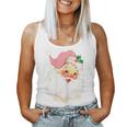 Pink Santa For Girls Christmas Retro Holiday Vintage Women Tank Top