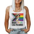 More Pride Less Prejudice Lgbtq Rainbow Pride Month Women Tank Top
