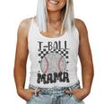 Retro Checkered Ball Mama T-Ball Mom Sports Mother's Day Women Tank Top