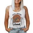 Retro Cowboy Bucking Horse Buck Around And Find Out Western Women Tank Top