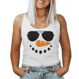 Snowman Face Family Christmas Matching Costume Kid Women Tank Top