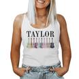 Taylor Personalized Name I Love Taylor Girl Groovy 70'S Women Tank Top