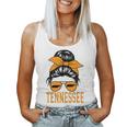 Tennessee State Tennessee Orange Game Day Messy Bun Tn Women Tank Top