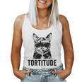 Tortitude Tortie Cat Mom Sunglasses Tortoiseshell Mama Women Tank Top