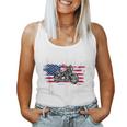 Us American Flag Biker MotorcycleFor Women Women Tank Top