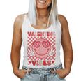 Valentine Vibes Hippie Valentines Day For Girl Womens Women Tank Top