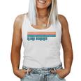 Vintage Aloha Beaches Beach Summer Retro Stripe Womens Women Tank Top