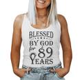 Vintage Blessed By God For 89 Years Happy 89Th Birthday Women Tank Top