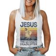 Vintage Jesus The Ultimate Deadlifter Christian Gym Women Tank Top