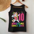 10 Years Old Unicorn Dabbing 10Th Birthday Girl Party Women Tank Top Personalized Gifts