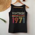 1971 51St Birthday Vintage Retro 51 Years Women Tank Top Unique Gifts