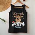 1St Grade Teacher Christmas First Grade Squad Reindeer Xmas Women Tank Top Funny Gifts