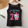 2Nd Birthday Girl Cat Kitten Let's Pawty I'm 2 Year Old Women Tank Top Unique Gifts