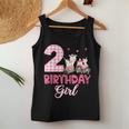 2Nd Birthday Outfit Girl Two Year Old Farm Cow Pig Tractor Women Tank Top Funny Gifts