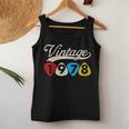 46Th Birthday Guitar Pick Retro Vintage 1978 Women Tank Top Unique Gifts